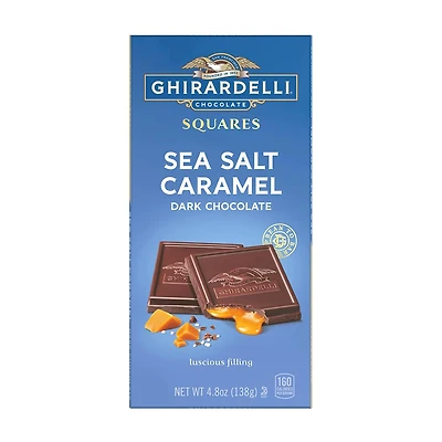 GHIRARDELLI Sea Salt Caramel Milk Chocolate Squares Bar, 4.8 Oz Bar
