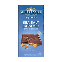 GHIRARDELLI Sea Salt Caramel Milk Chocolate Squares Bar, 4.8 Oz Bar