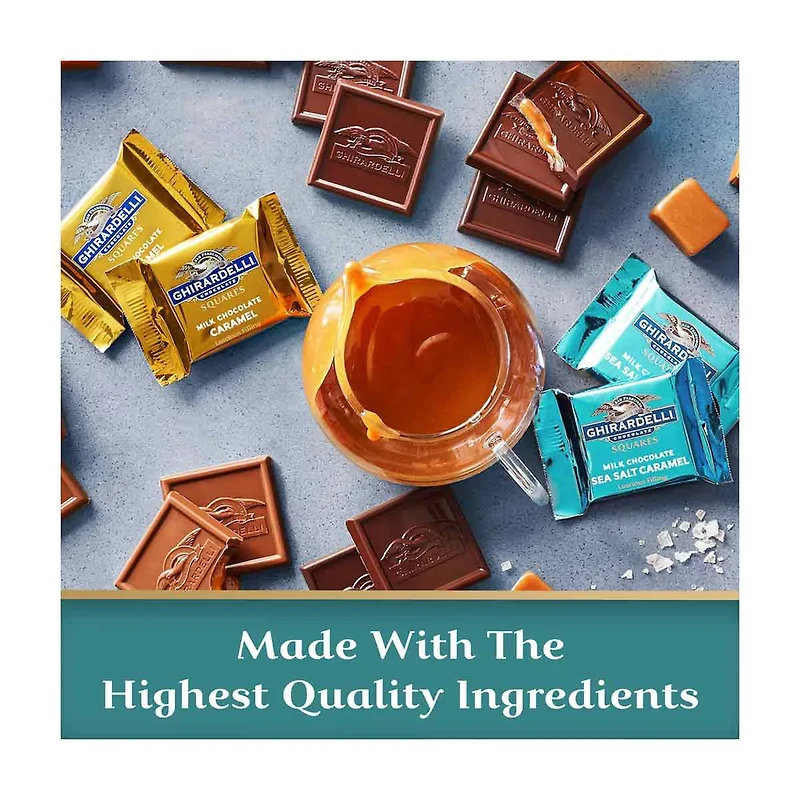 Ghirardelli Milk Chocolate Sea Salt Caramel Squares, 5.3 oz