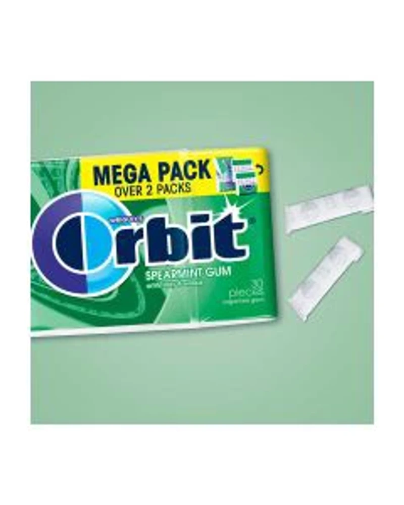 Wrigley's Orbit Spearmint Sugar Free Chewing Gum Mega Pack, 30 ct