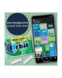 Wrigley's Orbit Spearmint Sugar Free Chewing Gum Mega Pack, 30 ct