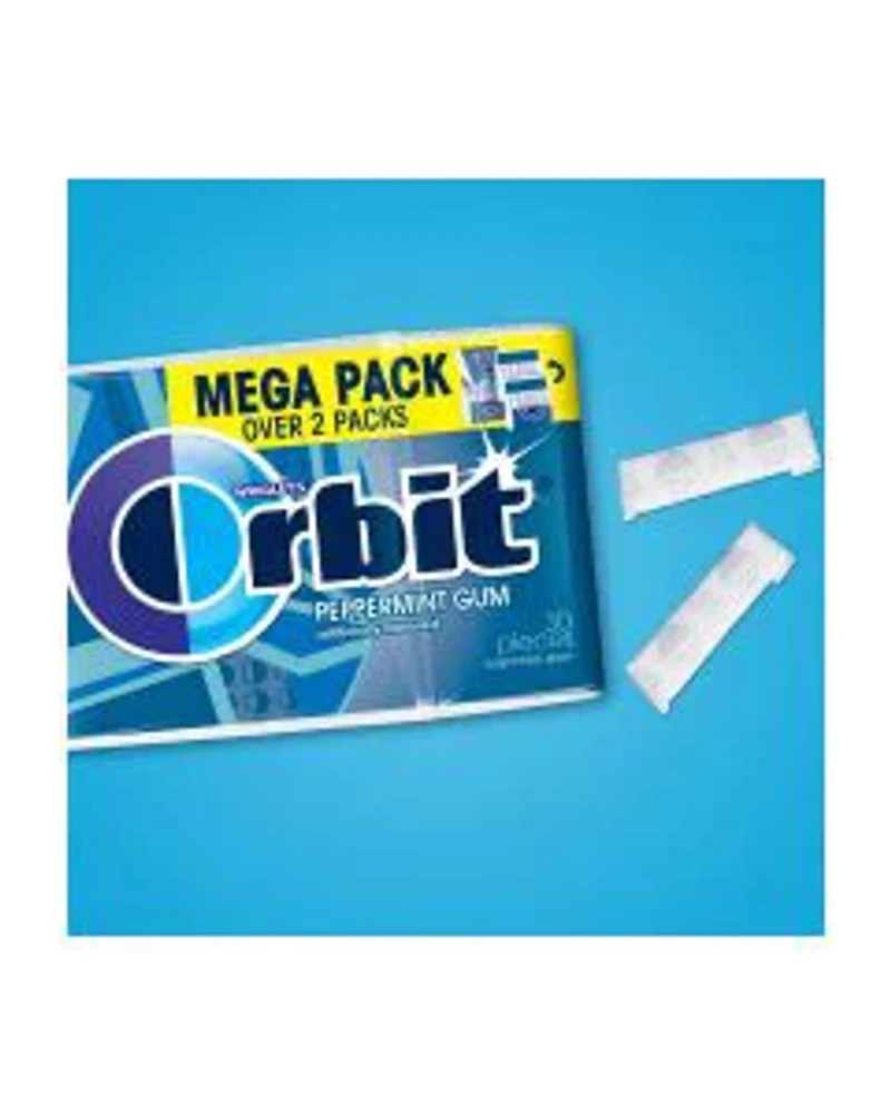Wrigley's Orbit Peppermint Sugar Free Chewing Gum Mega Pack, 30 ct