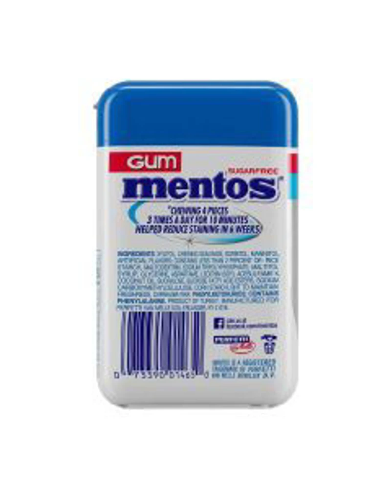 Mentos Always White Sugar Free Gum, Peppermint, 100 ct
