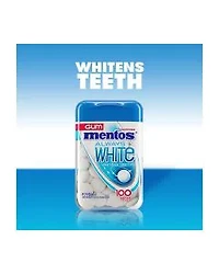 Mentos Always White Sugar Free Gum, Peppermint, 100 ct