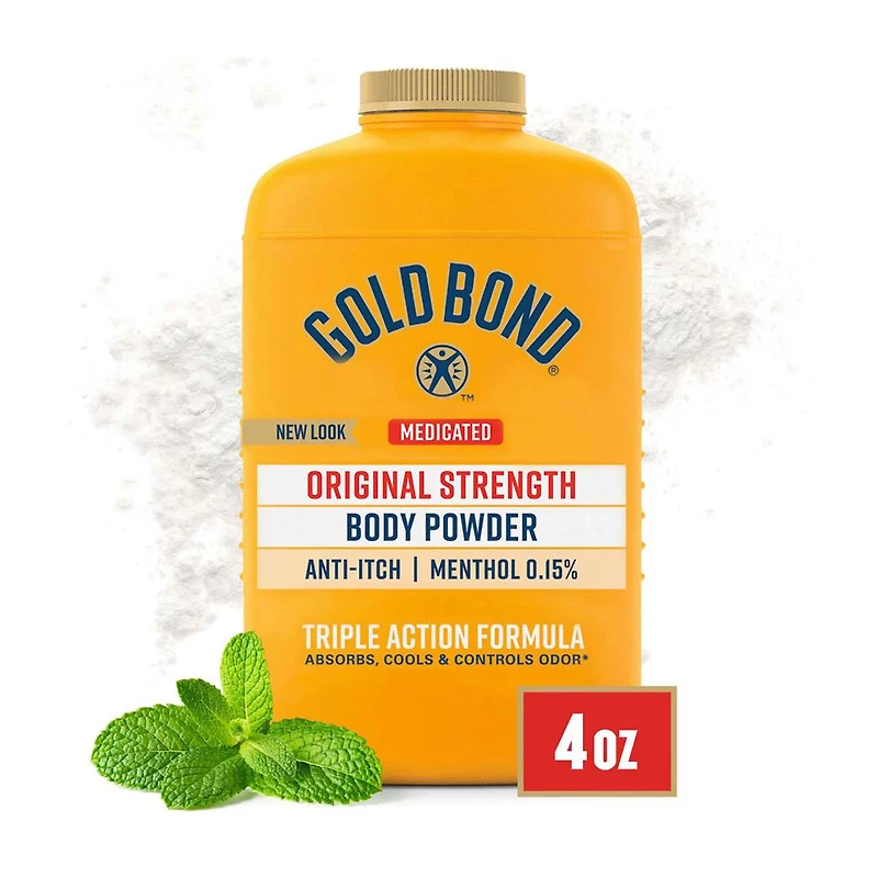 Gold Bond Medicated Original Strength Body Powder, 4 oz., Talc-Free
