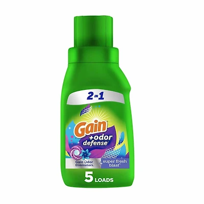Gain Odor Defense Super Fresh Blast Liquid Laundry Detergent, 8 fl oz