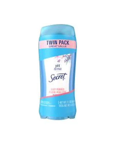 Secret Invisible Solid Antiperspirant & Deodorant  Twin Pack - Powder Fresh, 2.1 oz