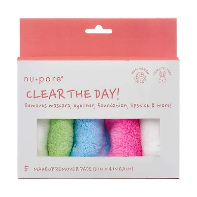 Nu-Pore Reusable Makeup Remover Pads, Pack of 5