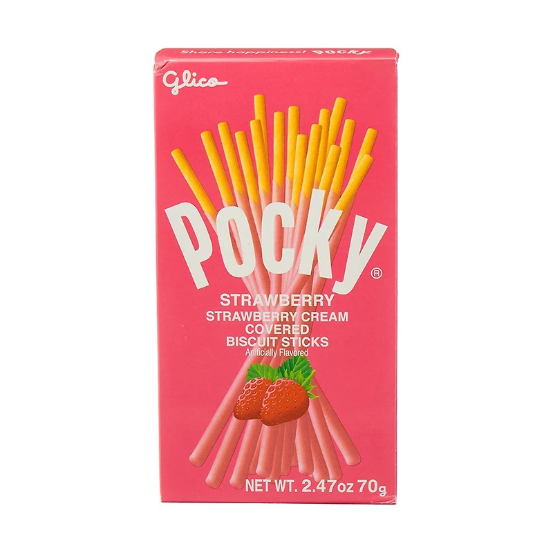 Pocky Strawberry Cream Covered Biscuit Sticks, 2.47 oz