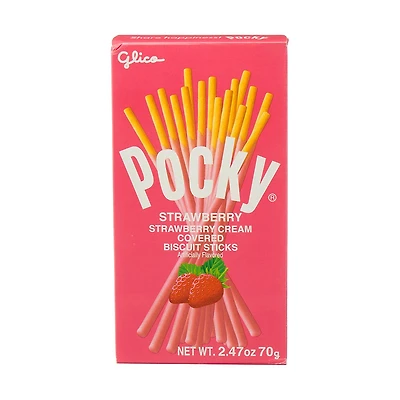 Pocky Strawberry Cream Covered Biscuit Sticks, 2.47 oz