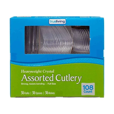 TrueLiving Heavyweight Assorted Disposable Cutlery, 108 Count