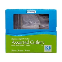 TrueLiving Heavyweight Assorted Disposable Cutlery, 108 Count