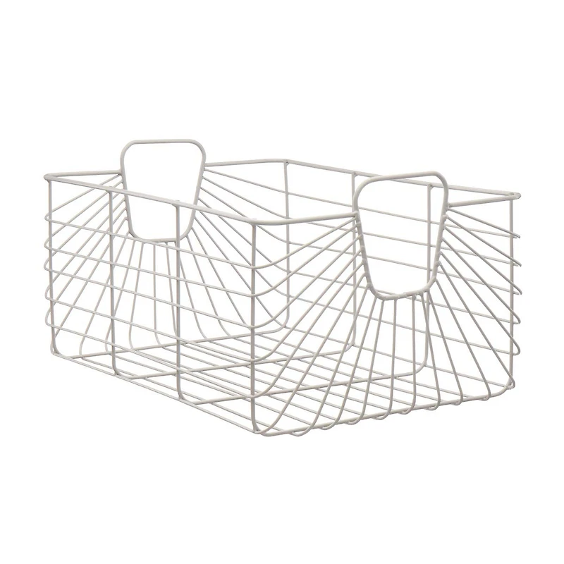 Gray Metallic Basket, Large