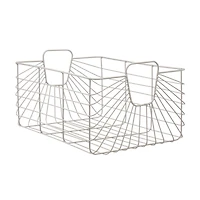Gray Metallic Basket, Large