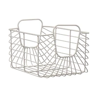 Gray Metallic Basket, Small