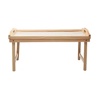 White Wooden Collapsible Serving Tray, 18 in.