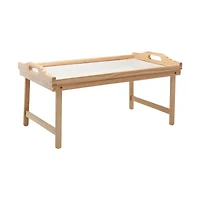 White Wooden Collapsible Serving Tray, 18 in.