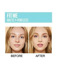 Maybelline Fit Me Matte + Poreless Liquid Foundation Makeup - Light Beige, 1 fl