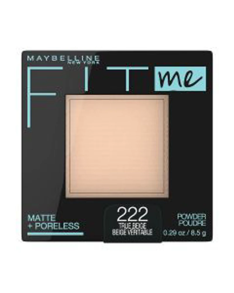 Maybelline Fit Me Matte + Poreless Pressed Face Powder Makeup, 222 True Beige, 0.29 oz