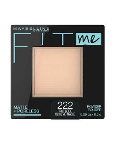 Maybelline Fit Me Matte + Poreless Pressed Face Powder Makeup, 222 True Beige, 0.29 oz