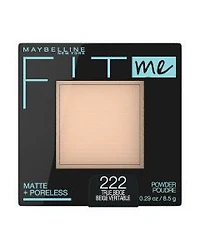 Maybelline Fit Me Matte + Poreless Pressed Face Powder Makeup, 222 True Beige, 0.29 oz