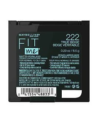 Maybelline Fit Me Matte + Poreless Pressed Face Powder Makeup, 222 True Beige, 0.29 oz