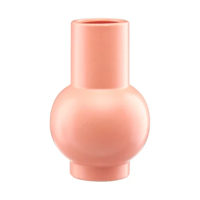 Pink Ceramic Modern Ball Vase