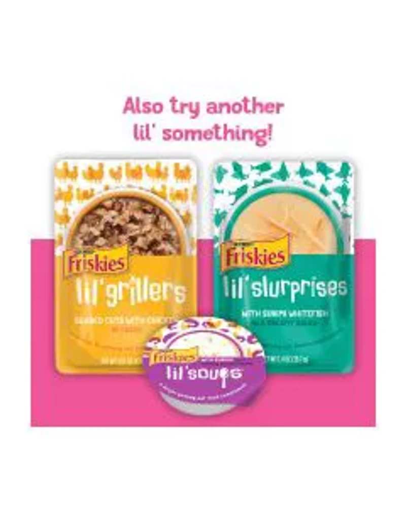 Purina Friskies Lil' Gravies Savory Salmon Flavor Complement Cat Food, 1.55 oz