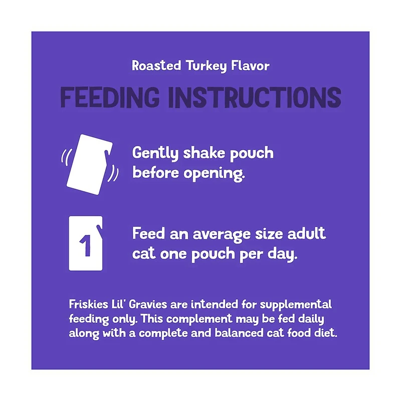 Purina Friskies Lil' Gravies Roasted Turkey Flavored Cat Food, 1.55 oz
