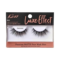 Kiss Luxe Effect Premium Matte Faux Mink Hair Eyelashes, Extra Black