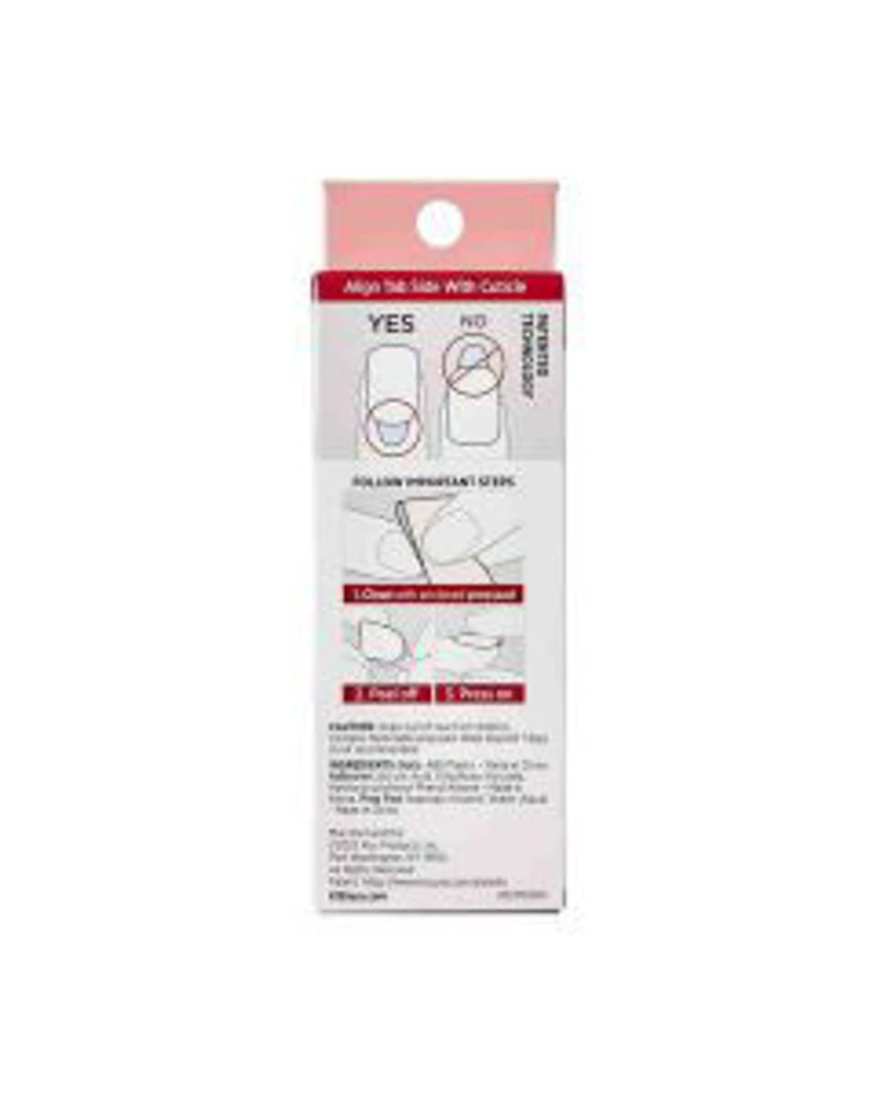 KISS Color Press-On Manicure Fake Nails, ‘White Noise’ - 24 Pieces