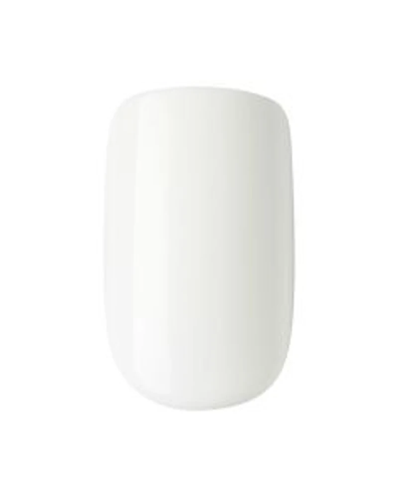 KISS Color Press-On Manicure Fake Nails, ‘White Noise’ - 24 Pieces