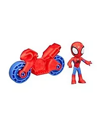 Marvel Spidey and His Amazing Friends Hero Figure with Motorcycle