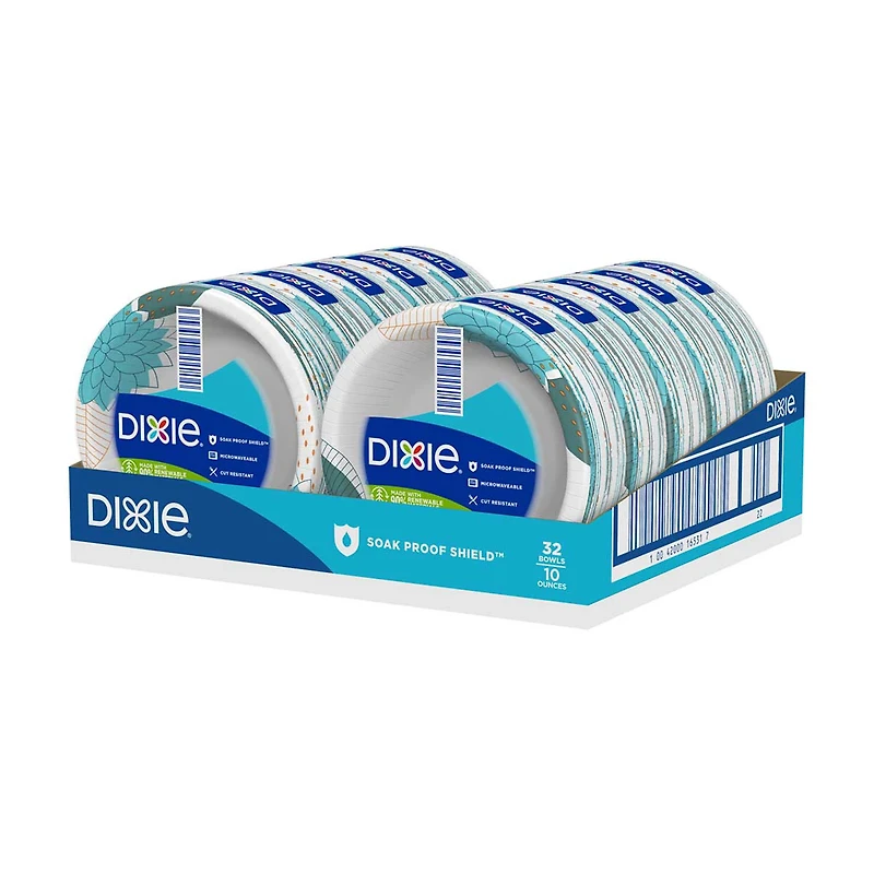 Dixie Disposable Paper Bowls, 10 oz - 32 ct