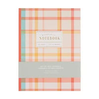 Gingham Standard Ruled Bound Notebook Set, 2 Count