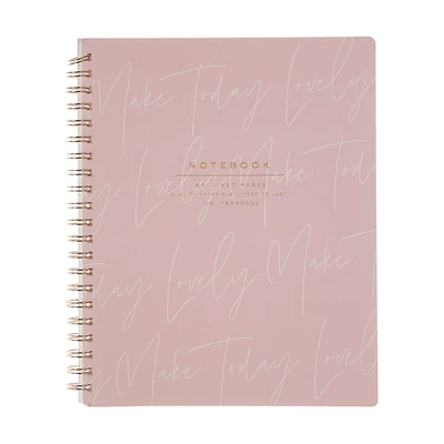 Light Pink Spiral Bound Large Journal, 60 Pages