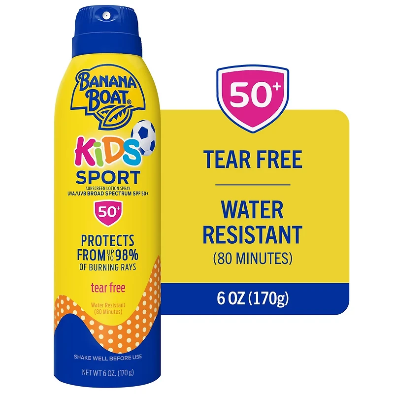 Banana Boat Sport Kids Sunscreen Spray SPF 50, 6 oz