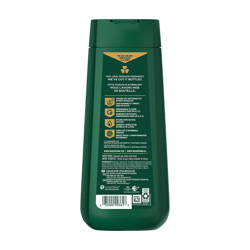 Irish Spring Active Scrub Moisturizing Face & Body Wash, 20 fl oz