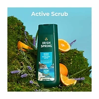 Irish Spring Active Scrub Moisturizing Face & Body Wash, 20 fl oz