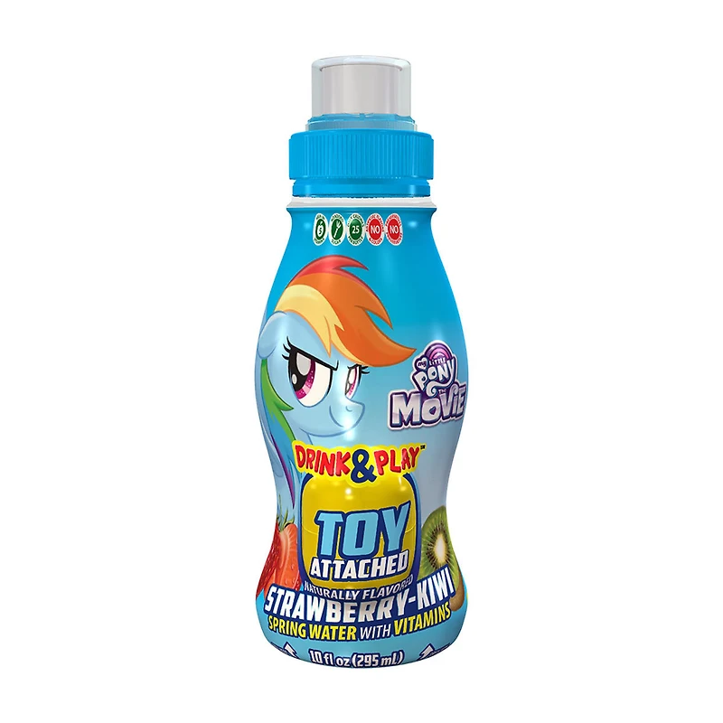 Drink & Play Strawberry & Kiwi Flavored Water, My Little Pony Movie Toy Attached