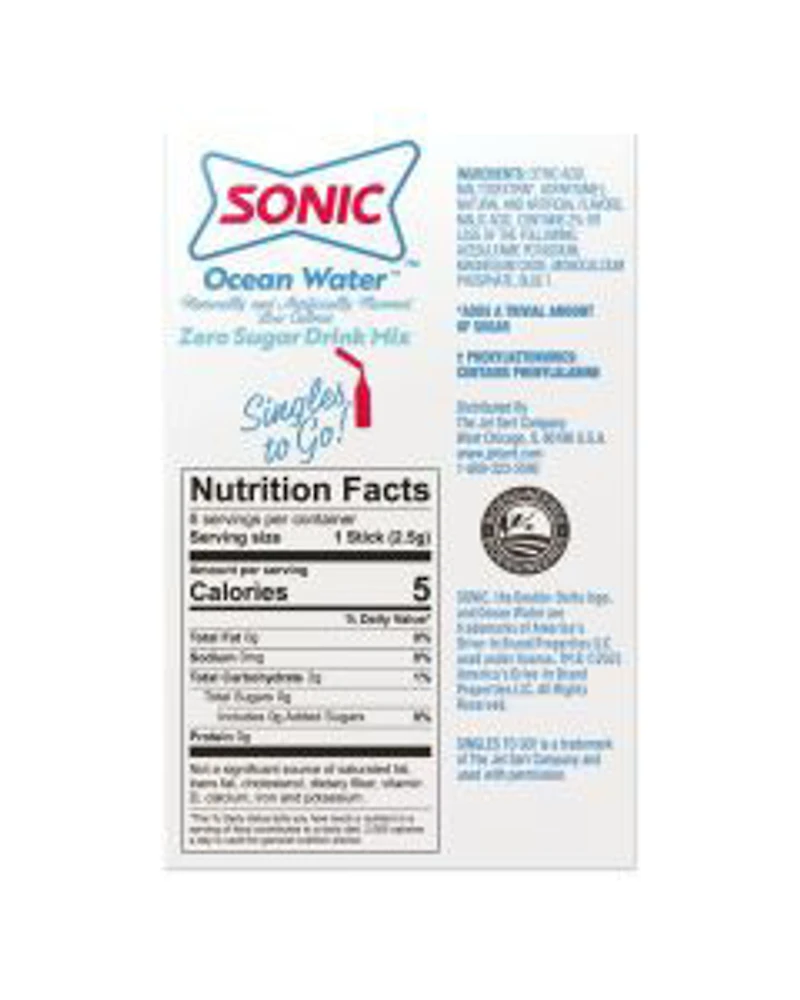 Sonic Ocean Water Singles To Go Drink Mix, 0.52 oz, 6 ct