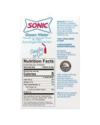 Sonic Ocean Water Singles To Go Drink Mix, 0.52 oz, 6 ct