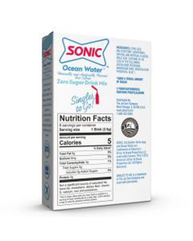 Sonic Ocean Water Singles To Go Drink Mix, 0.52 oz, 6 ct