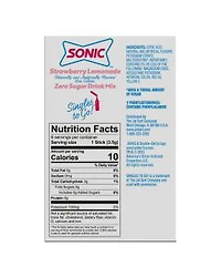 Sonic Strawberry Lemonade Singles To Go Drink Mix, 6 ct