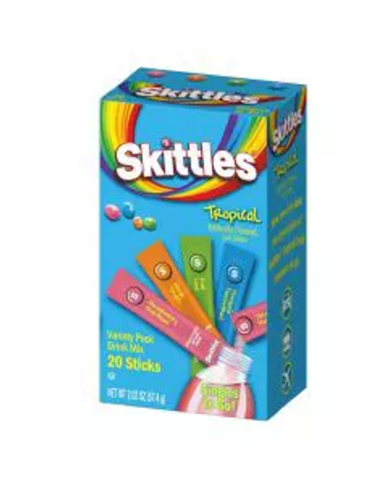 Skittles Singles To Go Drink Mix Tropical Variety Pack, 20 ct