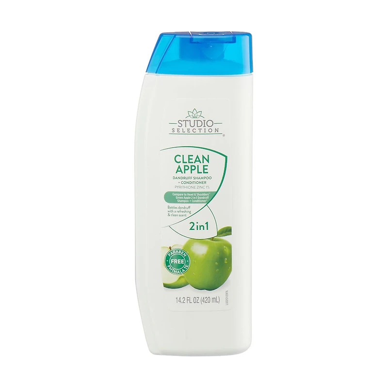 Studio Selection Clean Apple 2 in 1 Dandruff Shampoo + Conditioner, 14.2 fl oz