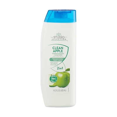 Studio Selection Clean Apple 2 in 1 Dandruff Shampoo + Conditioner, 14.2 fl oz