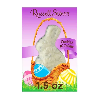 Russell Stover Easter Solid Cookies & Crème Easter Bunny, 1.5 oz