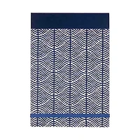 Indigo Wave Patterned List Notepad with Elastic Closure