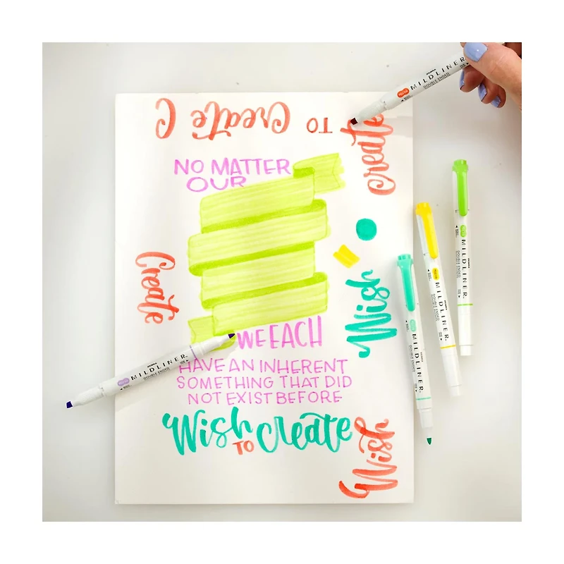 Zebra Pen Mildliner Lavender Dual-Tip Creative Highlighter